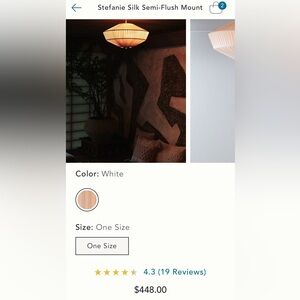 Stefanie Silk Semi-Flush Mount Light